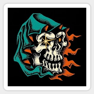 HOODED SKULL Sticker